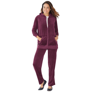 Conjunto Deportivo Informal de Dos Piezas con Capucha y Estampado para Mujer, con Pantalones de Chándal - Product Image 5