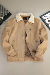 Chaqueta de Béisbol Varsity de Cuero Impermeable con Cuello Alto y Recubrimiento de Alta Calidad OEM 100% para Hombre, Invierno - Product Image 6