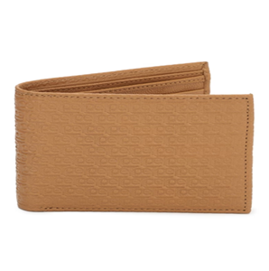 Cartera plegable de cuero azul delgada con un acento de esquina bronceado contrastante, cabe fácilmente en un bolsillo. Disponible a precio mayorista. - Product Image 4