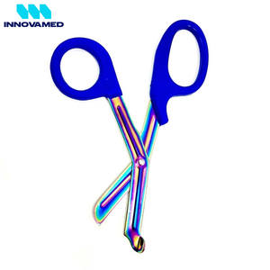 Tijeras de vendaje de tijeras de trauma multicolor con punta roma y hoja de arcoíris dentada Tijeras EMT DE INNOVAMED - Product Image 5