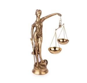 Statue de Thémi, déesse de la Justice / Dame de la Justice à yeux bandés en laiton avec finition antique, hauteur 14 pouces, décoration de ferme - Product Image 1