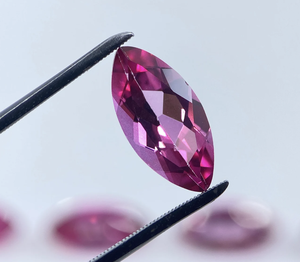 พลอยสีชมพูโทแพซธรรมชาติทรงเหลี่ยมเพชรพลอยหลวมอัญมณี5x10mm จากโรงงานที่ดีที่สุด - Product Image 4