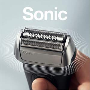 Rasoir électrique rotatif sans fil rechargeable pour homme, noir, avec tondeuse, tête flexible, étanche IPX7 pour le visage - Product Image 6