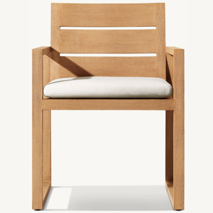 Single <b>chair</b> with soft <b>cushion</b>, simple modern style with strong and durable armrests for outdoor use in the <b>garden</b> - Product Image 1