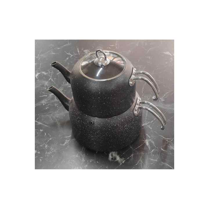 Granite Teapot Set Black Maxi Size