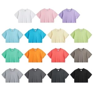 Custom Logo Fashion Hot Blank 100% Cotton Women <b>Crop</b> <b>Top</b> T Shirts for Printing T-shirt for <b>men</b> - Product Image 3