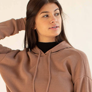 Sweat à capuche personnalisé pour femmes pull décontracté sweat à capuche oversize avec logo sur le devant tissu tricoté pour l'hiver conçu par les OEM - Product Image 2