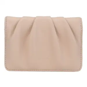 High End Design DOUGH Soft Leather Card Case Wallet powder pink Shoulder Bag For Wholesale Export by Lotte Duty Free