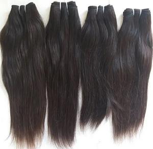 Extensiones de cabello virgen crudo indio recto de alta calidad Cabello humano natural de templo de un solo donante auténtico - Product Image 4