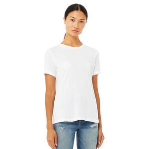 Camiseta lisa de algodón azul marino transpirable para mujer - Product Image 4