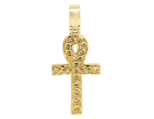 Pendentif en argent sterling S925 avec diamants ronds Moissanite Hip Hop Iced Out Cross pour homme - Product Image 3
