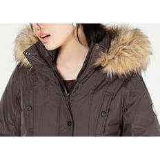 Cappotto Invernale Imbottito con Cappuccio Verde Oliva per Ragazze Madden, con Bordo in Pelliccia Sintetica, Antivento - Product Image 2