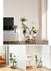 Support de jardinière de plantes écologique pliable en fer à 5 niveaux pour affichage de fleurs de salon support de culture Vertical pour plateaux Microgreen - Product Image 6