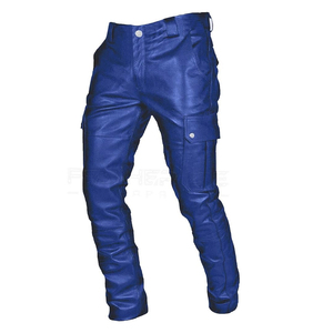 <b>men's</b> pants washed Customized Top Design High Quality <b>Men</b> <b>Leather</b> Pants <b>Men</b> Winter Wear Outdoor <b>Leather</b> Pants in Stock 2025 - Product Image 1