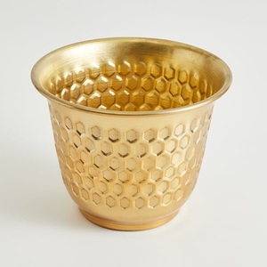 Decorative Metal <b>Gold</b> <b>Planter</b> with New Design Home and Office Table Decoration <b>Planter</b> for Green Plants And Flower Display - Product Image 2