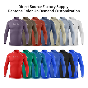 T-shirt de compression d'entraînement MMA personnalisé pour homme, col rond, manches longues, pour le sport, la remise en forme, le BJJ, le rashguard de combat - Product Image 6