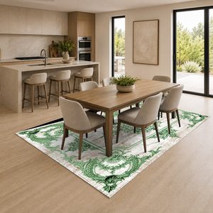 พรมเชนิลล์ LXDP-1020 จาก RUGS DEPOT ขายส่ง พรมพื้นที่หลากสีสัน โทนกลาง โมเดิร์น วินเทจ พิมพ์ลายดิจิทัล ซักเครื่องได้ ไม่ลื่น - Product Image 4