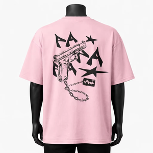Camiseta de Hombre Rosa, Corte Regular, Manga Corta, Cuello Redondo, Estilo Casual, Tejido de Punto Transpirable, 100% Algodón Jersey - Product Image 3