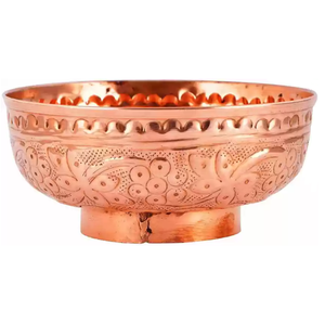 Design fabuleux bol de fruits plaqué cuivre fait à la main forme et taille personnalisées vaisselle mariage bol classique - Product Image 6