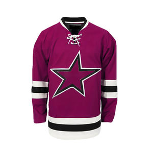 Camiseta de hockey de secado rápido de 100% poliéster de calidad superior con impresión por sublimación personalizada para hombres, nombre de equipo personalizado de hockey sobre hielo profesional - Product Image 4