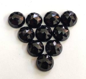 สปินเนลสีดำธรรมชาติสีดำทรงกลมดอกกุหลาบตัดขนาด3มม. ทรงหลวม - Product Image 5