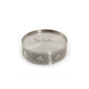 Plato para Servir Aperitivos de Metal Plateado, Color Plata, Calidad Superior, Forma Redonda, para Uso en la Cocina - Product Image 6