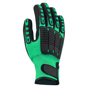 Guantes de cuero resistentes al fuego anticortes de color personalizados, guantes de trabajo de seguridad fluorescentes TPR para la industria del gas y petróleo, servicio OEM - Product Image 2
