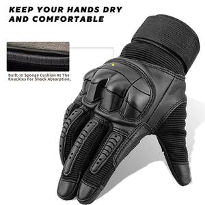 2025ถุงมือหนังกันลื่นสำหรับเล่นกีฬากลางแจ้งถุงมือยุทธวิธีสำหรับผู้ใหญ่ถุงมือหนังแท้จากปากีสถาน - Product Image 2