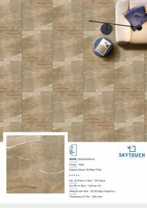 Produit promotionnel surface mate bon marché prix bonne qualité carrelage de sol en céramique aspect blanc et marron carrelage d'hôtel 600x600 - Product Image 6