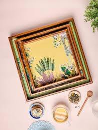 Bandejas de resina MDF Bandeja decorativa para servir platos para hoteles y restaurantes Modelo al por mayor - Product Image 5