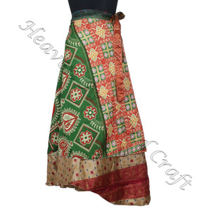 กระโปรงยาวพิมพ์ลายดอกไม้สีเหลืองสไตล์วินเทจ - Product Image 2