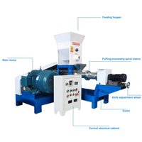 Nouvelle machine extrudeuse de granulés d'aliments pour volailles, bétail et porcs, haute productivité 1 tonne/h, en acier inoxydable, moteur électrique