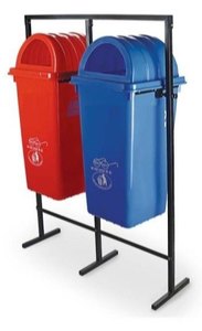 2025 đôi sợi thủy tinh bin ướt và khô chất thải Thùng rác tái chế Thùng rác bin cực gắn Thùng rác mà không cần nắp - Product Image 3