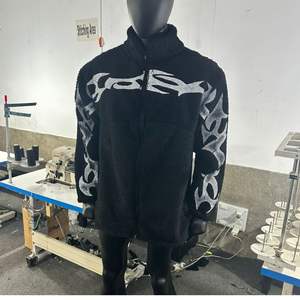 Sweat à capuche en polaire à fermeture éclair personnalisé pour homme, taille XL, streetwear d'hiver uni, poignets côtelés, ourlet, impression numérique, broderie, service OEM - Product Image 4