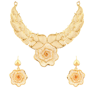 ผู้ผลิตอินเดียเครื่องประดับขายส่งชาติพันธุ์แบบดั้งเดิมดูไบสไตล์เจ้าสาวเค้นคอสร้อยคออินเดียแฟชั่นชุดเครื่องประดับสําหรับผู้หญิง - Product Image 2