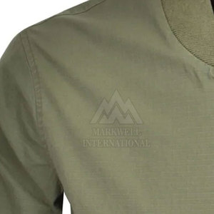 Blouson aviateur d'hiver à fermeture éclair de couleur unie blouson d'aviateur d'hiver léger de qualité supérieure pour hommes - Product Image 4