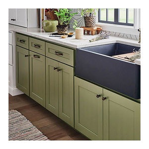 ตู้ครัว RTA ดีไซน์ทันสมัยวัสดุเซรามิกและไม้โอ๊คสไตล์ไม้เอ็มดีเอฟ - Product Image 1