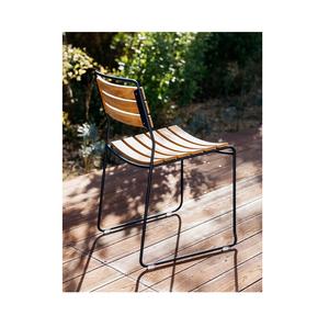 Meubles Vintage européens en bois d'acacia massif et en métal, chaise de bistrot d'extérieur au prix de gros - Product Image 1