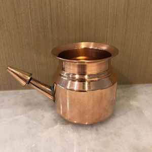 หม้อคาลาชสีทองแดงบริสุทธิ์ดีไซน์คลาสสิกพร้อมเคลือบเงาดีไซน์คลาสสิกสำหรับวัดในบ้านอุปกรณ์ตกแต่งบ้านสีทองแดงบริสุทธิ์ดีไซน์คลาสสิก - Product Image 2