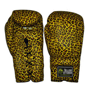 Gants d'entraînement de boxe professionnels à fermeture auto-agrippante, en cuir de vache, légers et respirants - Product Image 5