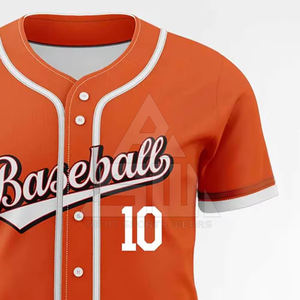 Camiseta de Béisbol Personalizada Transpirable de Talla Grande - Alta Calidad, Ligera, de Secado Rápido, 100% Poliéster, con Nombre y Logotipo del Equipo Personalizados - Product Image 6