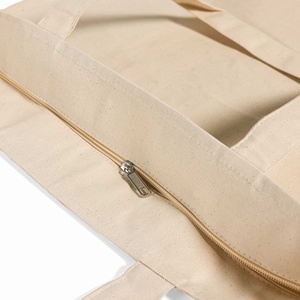 <b>Zip</b> Go Personalized Canvas <b>Tote</b> Eco-Friendly Recyclable Long Heat Transfer Available Plain Letter Screen Logo for Daily Gifts - Product Image 4