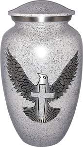 Belle couleur blanche avec oiseau volant. Grande Taille 26 cms de haut avec sac en velours - Product Image 6