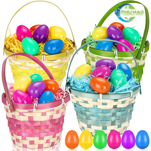 Vente en gros de paniers en bambou coloré de haute qualité pour le stockage de cadeaux de décoration intérieure avec personnalisation - Product Image 3