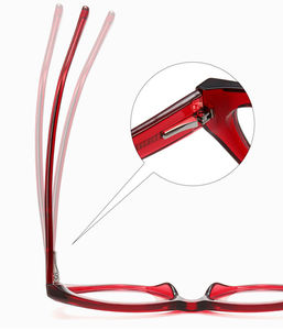 إطارات بصرية مرنة شفافة فاخرة مخصصة بالإضافة إلى لايت صغير نصف دائري إطار زجاجي طاقة نصف قمر نظارات حجب الضوء الأزرق - Product Image 4