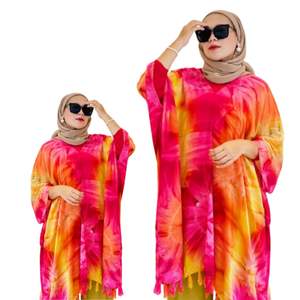 Caftan musulman à la mode doux rayonne TieDye robe pour les femmes - Product Image 4