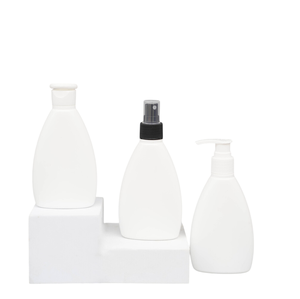 Bomba de botella de champú ovalada de plástico HDPE de 150ml más vendida, embalaje vacío para champú, crema, Aerosol, características de serigrafía - Product Image 1