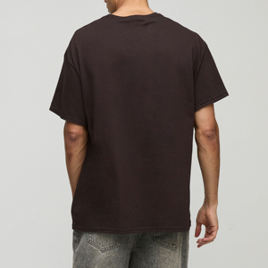 T-shirts de style de rue surdimensionné à conception personnalisée en gros 100% coton t-shirt imprimé à épaules tombantes pour hommes - Product Image 3