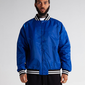 Blouson bomber fantaisie en tissu brodé personnalisable, anti-rétrécissement, résistant aux intempéries, imperméable et écologique, à épaules tombantes, style baseball - Product Image 1