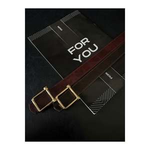Ceinture carrée pour femme, ceinture pour pantalon, ceinture pour veste, ceinture pour robe - Bourgogne-Marron - Product Image 2
